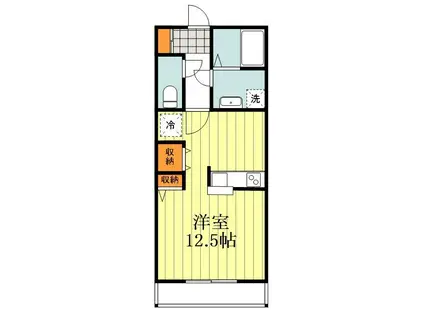 パルフェアリー(ワンルーム/2階)の間取り写真