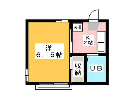 サンカーレス(1K/1階)の間取り写真