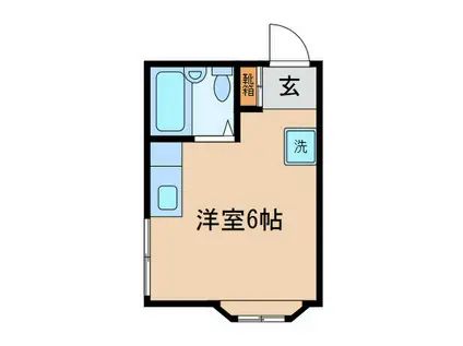 アミティーNO2(ワンルーム/2階)の間取り写真