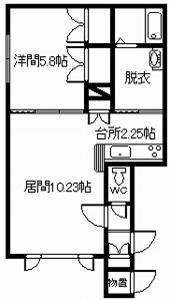 LIBERALII (1LDK/1階)の間取り写真