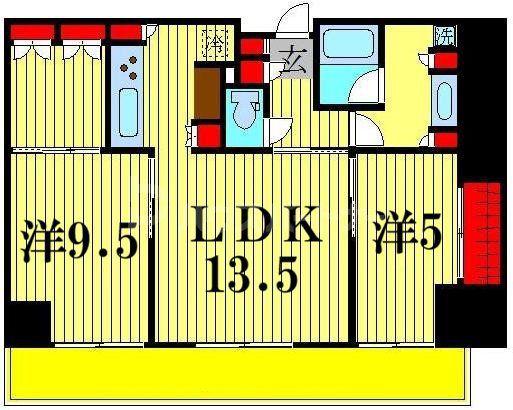 パークアクシス柏の葉(2LDK/11階)の間取り写真