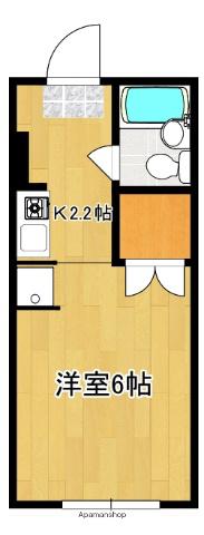 サンファスト甲府(1K/2階)の間取り写真