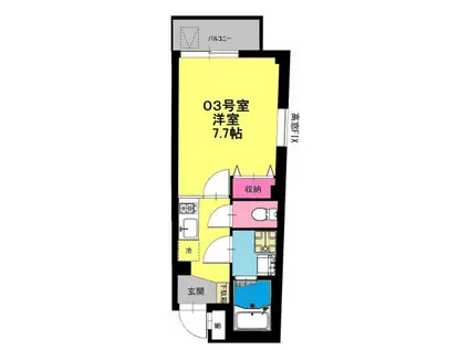 BCASA ライアンヒルズ十条仲原(1K/3階)の間取り写真