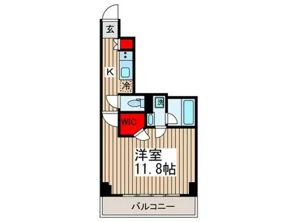 KDXレジデンス豊洲(1K/7階)の間取り写真
