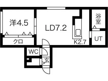 MULBERRYFIELD 24.2(1LDK/1階)の間取り写真