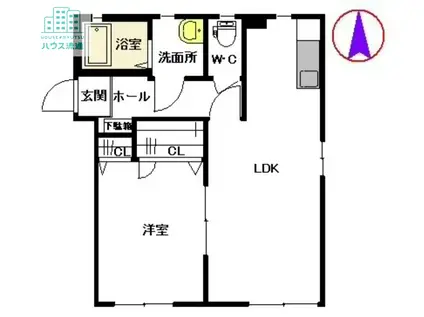 エル・クラシコ植松(1LDK/1階)の間取り写真
