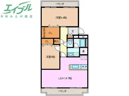 THE ROOTS(2LDK/1階)の間取り写真