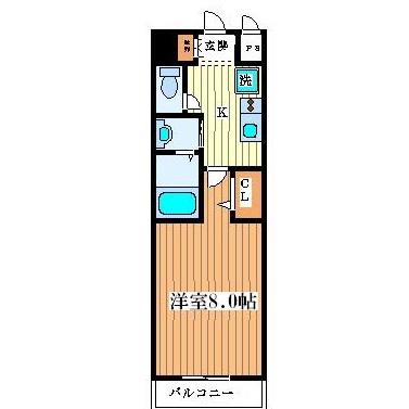 MSPALAZZO OSAKA(1K/9階)の間取り写真