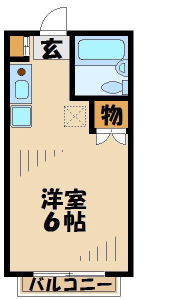 グリーンハイツ(1K/2階)の間取り写真