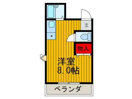 シャンティ中宮Ⅱ(ワンルーム/3階)の間取り写真