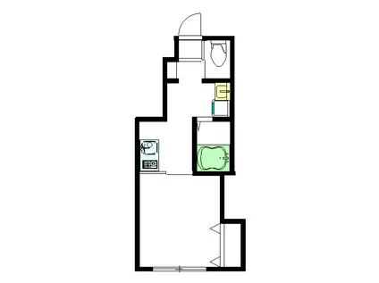 WACOS・S(1K/1階)の間取り写真