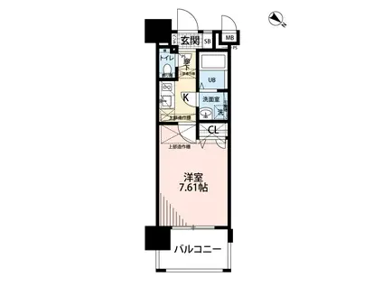 サヴォイ ル・パシフィーク(1K/2階)の間取り写真