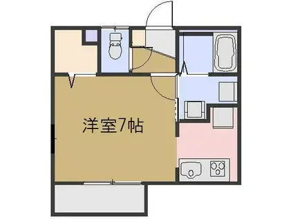 アネシス・ヤマシタ(1K/1階)の間取り写真