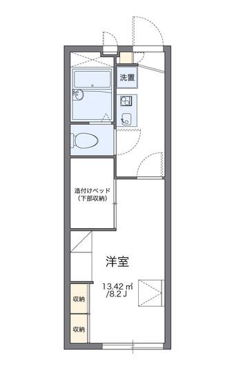 レオパレス津島マンション第3(1K/1階)の間取り写真