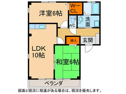 フォブールタウン須崎(2LDK/1階)の間取り写真