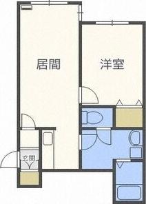 カーナ・ハギナカ(1LDK/2階)の間取り写真