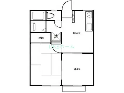 サンハウス馬込沢(2DK/2階)の間取り写真