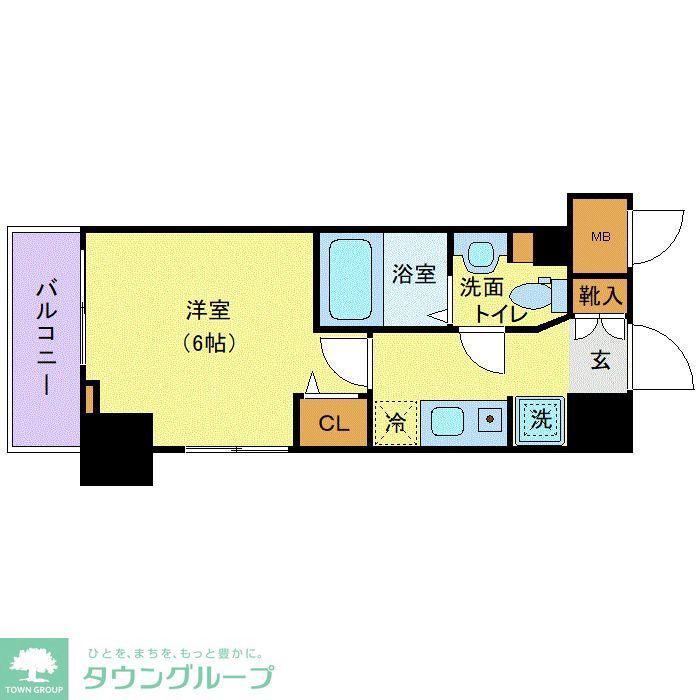 N-STAGE 三郷(1K/11階)の間取り写真