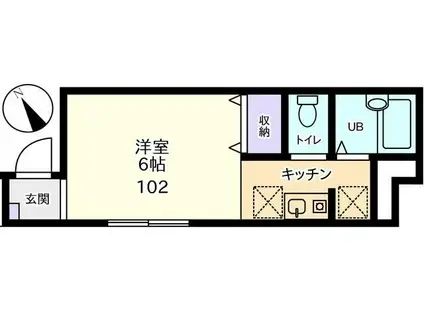 ラフィナート中野(ワンルーム/1階)の間取り写真