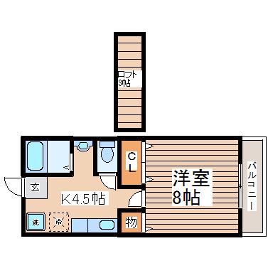 フレンディハイツ小池(1K/2階)の間取り写真