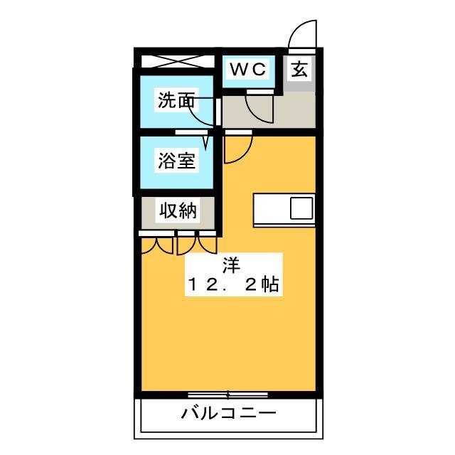 トリュイート(1K/2階)の間取り写真