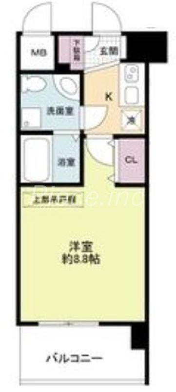 CASSIA十三(1K/8階)の間取り写真