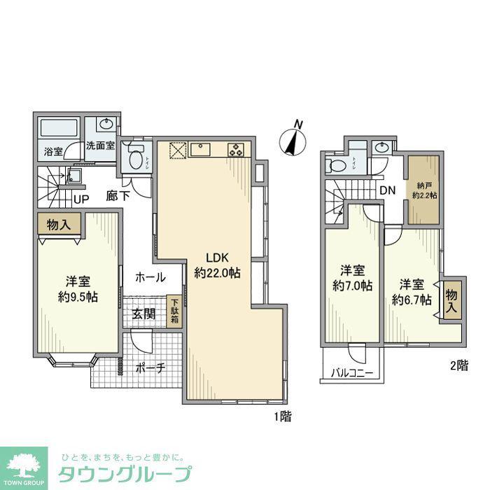 VILLA双珠 東館(3LDK/1階)の間取り写真
