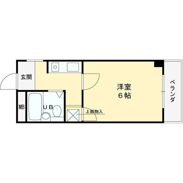 ニューハイム永塚(1K/1階)の間取り写真