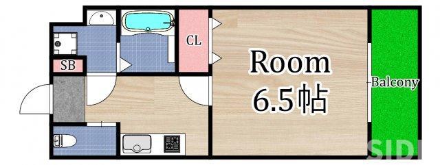 RITZ COURT(1K/5階)の間取り写真