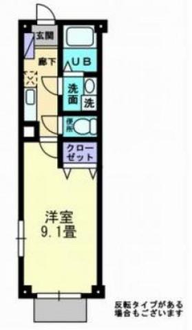 セントラル五月(1K/1階)の間取り写真