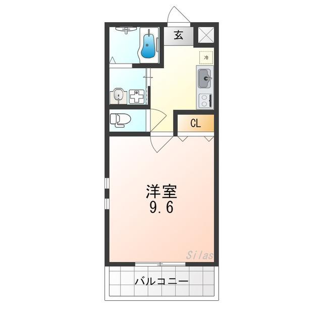 フジパレス堺鳳中町サウス(1K/3階)の間取り写真