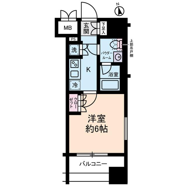 RISING PLACE 川崎(1K/15階)の間取り写真