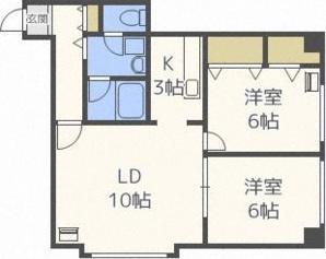セラヴィ39(2LDK/3階)の間取り写真