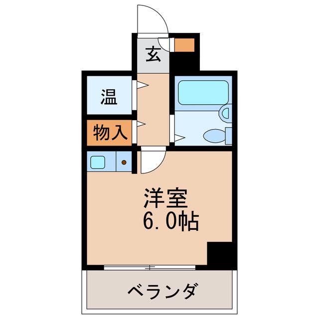 SLX葵(ワンルーム/8階)の間取り写真