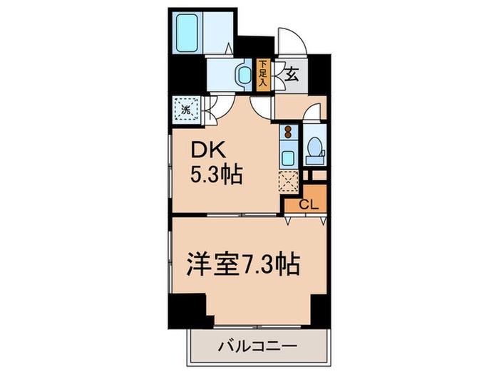 レジディア蒲田(1DK/9階)の間取り写真