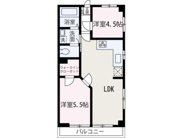 KMマンション(2LDK/3階)の間取り写真