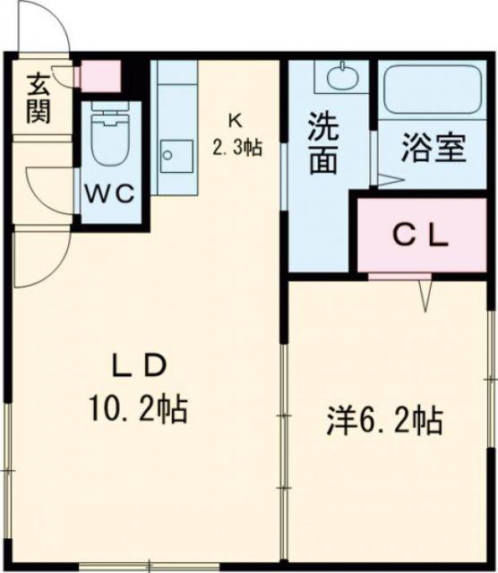 BRUN CUBEIII(1LDK/3階)の間取り写真
