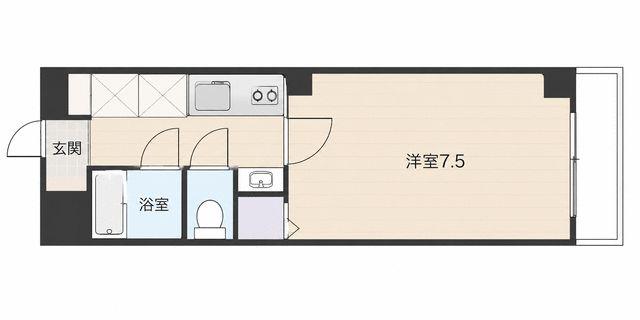 エテルノ明大前(1K/3階)の間取り写真