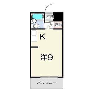 FM NAKAZAKIII(ワンルーム/10階)の間取り写真