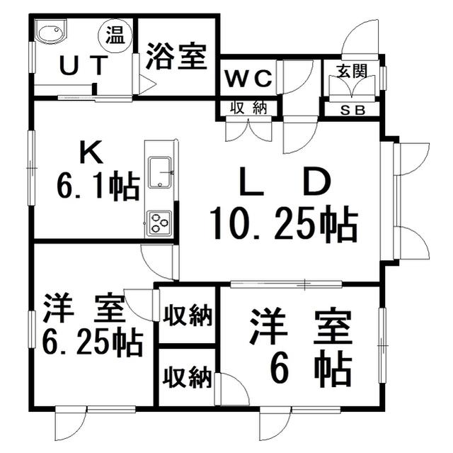 カーサ東陽2号館(2LDK/2階)の間取り写真