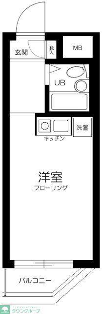 川崎ダイカンプラザCITY(ワンルーム/9階)の間取り写真