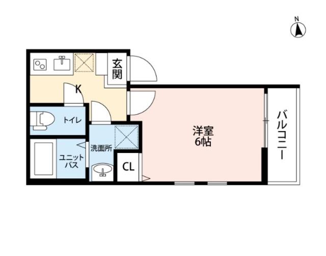 南生田7丁目アパート(1K/3階)の間取り写真