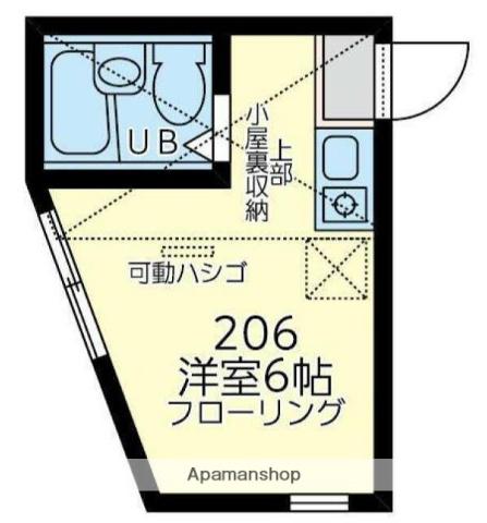 ユナイト安針ブランピア(ワンルーム/2階)の間取り写真