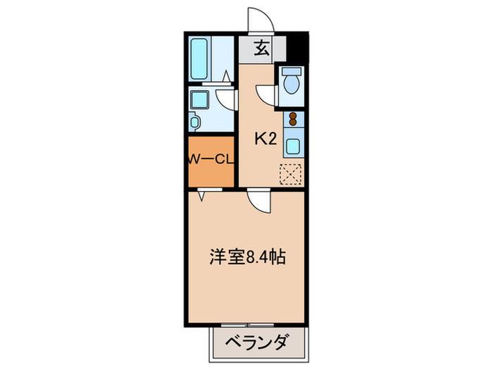 コンフォール武庫(1K/1階)の間取り写真