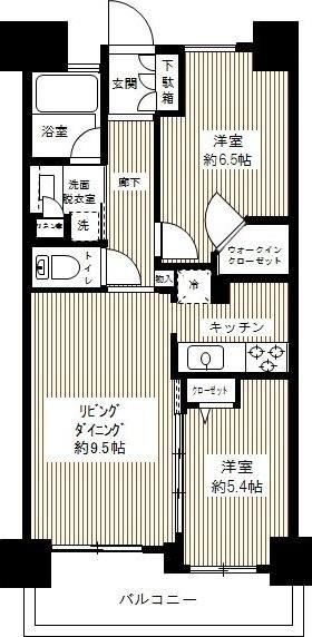 クリオ入谷(1SLDK/2階)の間取り写真
