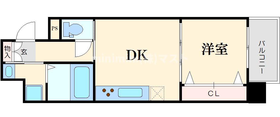 FOREST COURT南大江公園(1DK/2階)の間取り写真