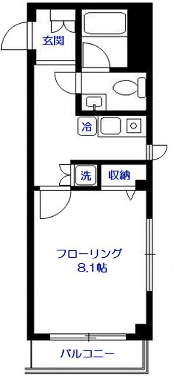 シャンブルドゥオリオール 1(1K/1階)の間取り写真