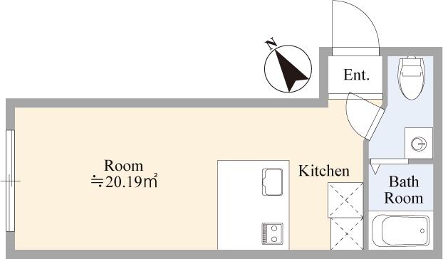 GRANDE MAISON KAMATA(1K/1階)の間取り写真