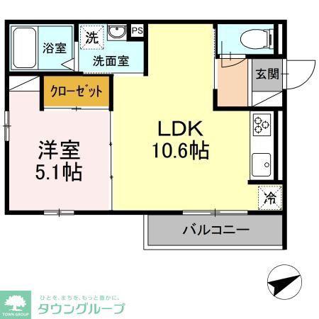 ロイヤルキング(1LDK/2階)の間取り写真