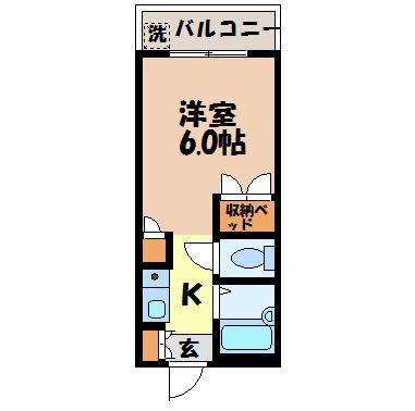 アリスガーデン(1K/5階)の間取り写真